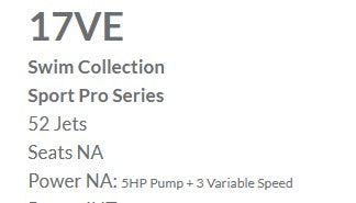 1700 SPORT PRO SWIM SPA