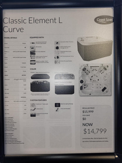 COAST SPAS CLASSIC ELEMENT LOUNGE CURVE